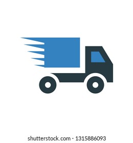 Delivery truck vector icon