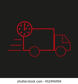 delivery, truck, vector icon