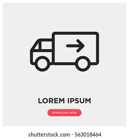 Delivery truck vector icon