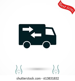 delivery truck vector icon