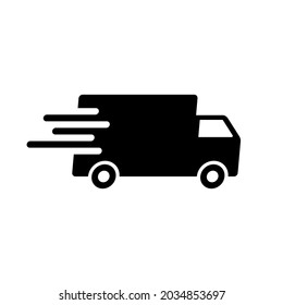 Delivery truck vector icon for apps and web sites