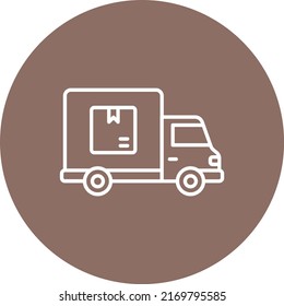 Delivery Truck vector icon. Can be used for printing, mobile and web applications.