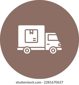 Icono vectorial del camión de entrega. Se puede usar para imprimir, móviles y aplicaciones web.