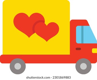 Delivery Truck vector icon. Can be used for printing, mobile and web applications.