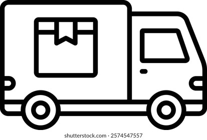 Delivery Truck vector icon. Can be used for printing, mobile and web applications.