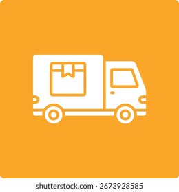 Icono de Vector de camión de entrega. Se puede utilizar para aplicaciones de impresión, móviles y de Web.