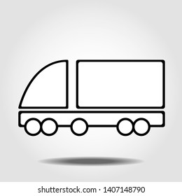 Delivery truck vector icon. Cargo van,logistic symbol. Flat vector sign isolated on white background. Simple vector illustration for graphic and web design. eps10