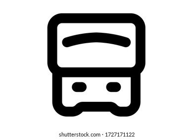 Icono vectorial del camión de entrega. Cargo van, símbolo logístico. Signo vectorial plano aislado en fondo blanco. Ilustración vectorial simple para diseño gráfico y web.