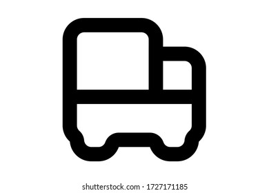 Delivery truck vector icon. Cargo van,logistic symbol. Flat vector sign isolated on white background. Simple vector illustration for graphic and web design.