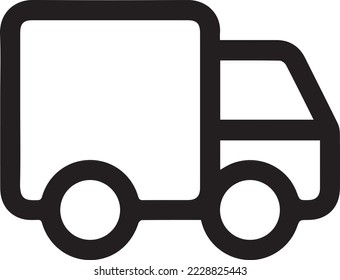 Delivery truck vector icon. Cargo van,logistic symbol. Flat vector sign isolated on white background. Simple vector illustration