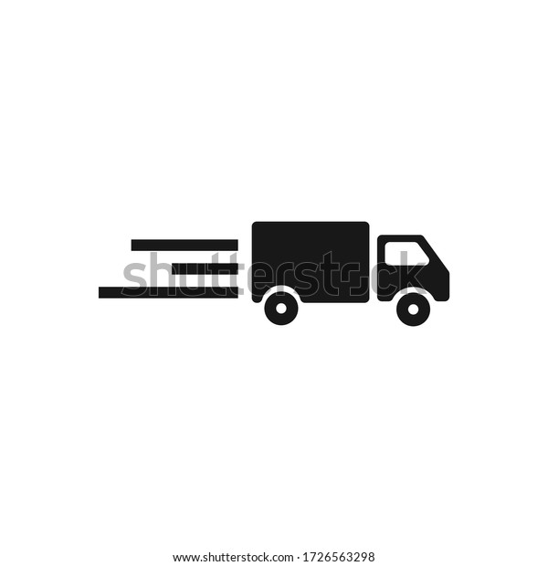 Delivery truck vector icon. Cargo\
van,logistic symbol. Flat vector sign isolated on white background.\
Simple vector illustration for graphic and web\
design.