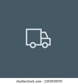 Delivery Truck vector icon. Delivery Truck concept stroke symbol design. Thin graphic elements vector illustration, outline pattern for your web site design, logo, UI. EPS 10.