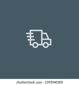 Delivery Truck vector icon. Delivery Truck concept stroke symbol design. Thin graphic elements vector illustration, outline pattern for your web site design, logo, UI. EPS 10.