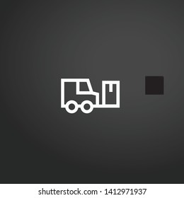 Delivery Truck vector icon. Delivery Truck concept stroke symbol design. Thin graphic elements vector illustration, outline pattern for your web site design, logo, UI. EPS 10.