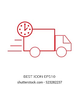 delivery, truck, vector icon, eps10