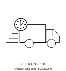 delivery, truck, vector icon, eps10