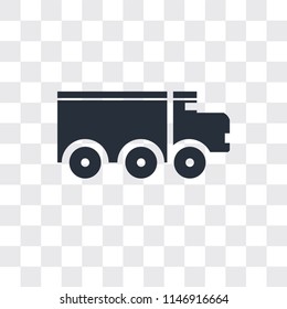 Delivery truck vector icon isolated on transparent background, Delivery truck logo concept