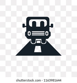 Delivery truck vector icon isolated on transparent background, Delivery truck logo concept