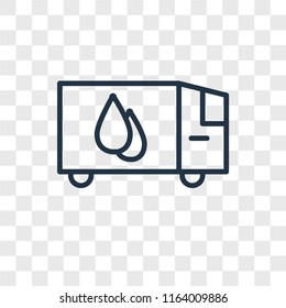 Delivery truck vector icon isolated on transparent background, Delivery truck logo concept