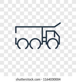 Delivery truck vector icon isolated on transparent background, Delivery truck logo concept