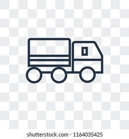 Delivery truck vector icon isolated on transparent background, Delivery truck logo concept