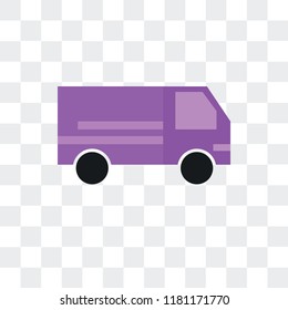 Delivery truck vector icon isolated on transparent background, Delivery truck logo concept