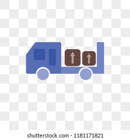 Delivery truck vector icon isolated on transparent background, Delivery truck logo concept