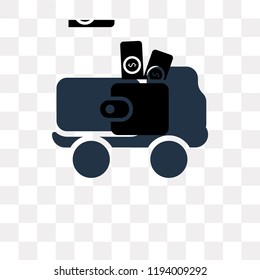 Delivery truck vector icon isolated on transparent background, Delivery truck transparency concept can be used web and mobile