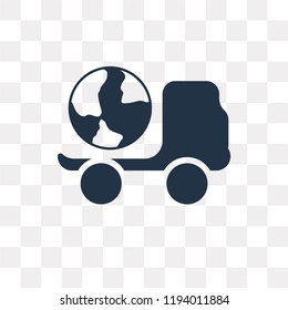 Delivery truck vector icon isolated on transparent background, Delivery truck transparency concept can be used web and mobile