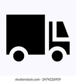 Delivery Truck Vektorgrafik Symbol, isolierte Silhouette Vektorgrafik Symbol.