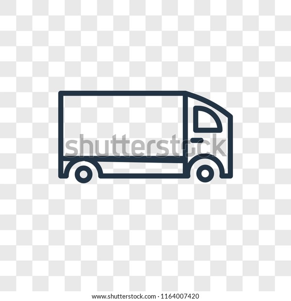 Delivery truck vector icon isolated on\
transparent background, Delivery truck logo\
concept