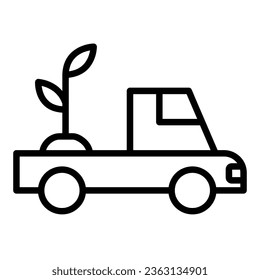 Delivery Truck Vector Icon, Lineal style icon, from Agriculture icons collection, isolated on white Background.