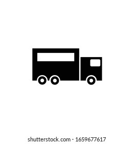 Delivery truck vector icon. logistic symbol. Flat vector sign isolated on white background. Simple vector illustration for graphic and web design.