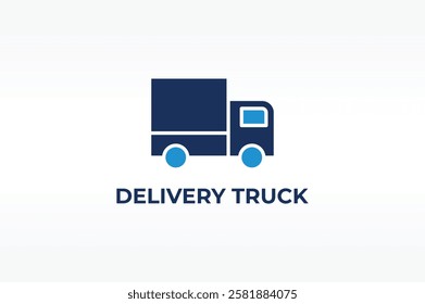 DELIVERY TRUCK vector, icon or logo sign isolated symbol illustration