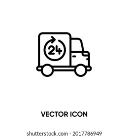 Delivery truck vector icon . Modern, simple flat vector illustration for website or mobile app.Delivery symbol, logo illustration. Pixel perfect vector graphics	