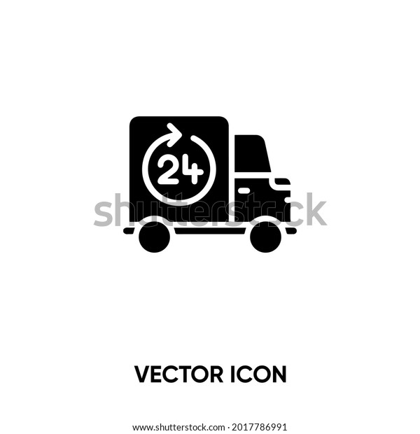 Delivery truck vector icon.\
Modern, simple flat vector illustration for website or mobile\
app.Delivery symbol, logo illustration. Pixel perfect vector\
graphics	