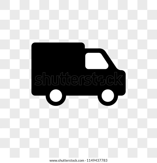 Delivery Truck vector icon on transparent\
background, Delivery Truck\
icon