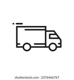 Delivery truck vector icon. Van flat sign design. Truck symbol pictogram. Lorry UX UI icon
