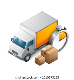 Delivery truck vector illustration