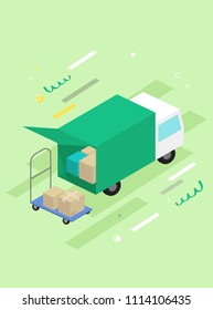 Delivery truck vector illustration.