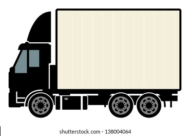 Delivery truck, vector illustration
