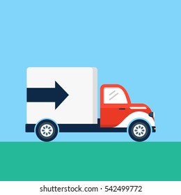Delivery truck vector illustration.