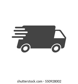 Delivery Truck Vector Illustration. Fast Delivery Service Shipping Icon. Simple Flat Pictogram For Business, Marketing Or Mobile App Internet Concept On White Background.
