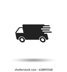 Delivery truck vector illustration. Fast delivery service shipping icon.