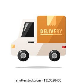 Delivery truck vector isolated illustration