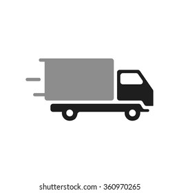 Delivery truck vector logo. Transportation designed sign. Isolated concept logistics logotype.