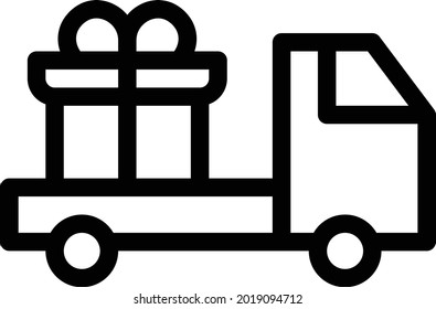 delivery truck vector thin line icon