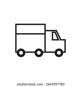 delivery truck vehicle isolated line style vector illustration design