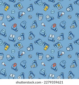 Delivery Trucks colorful seamless pattern. Truck concept vector modern background