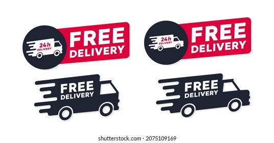 Liefert Lkw-Symbole. Vektorgrafik.